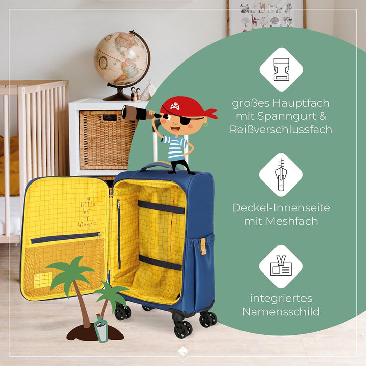 Travelite Kinderkoffer mit 4 Rollen für Mini-Weltentdecker, Handgepäck Kindertrolley MINIMOVER aus r