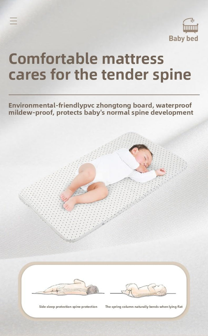Baby mit Rollen, Faltbar Co-Sleeping Babybett, Convertible Stubenwagen Baby Kleinkind Wiege mit Matr