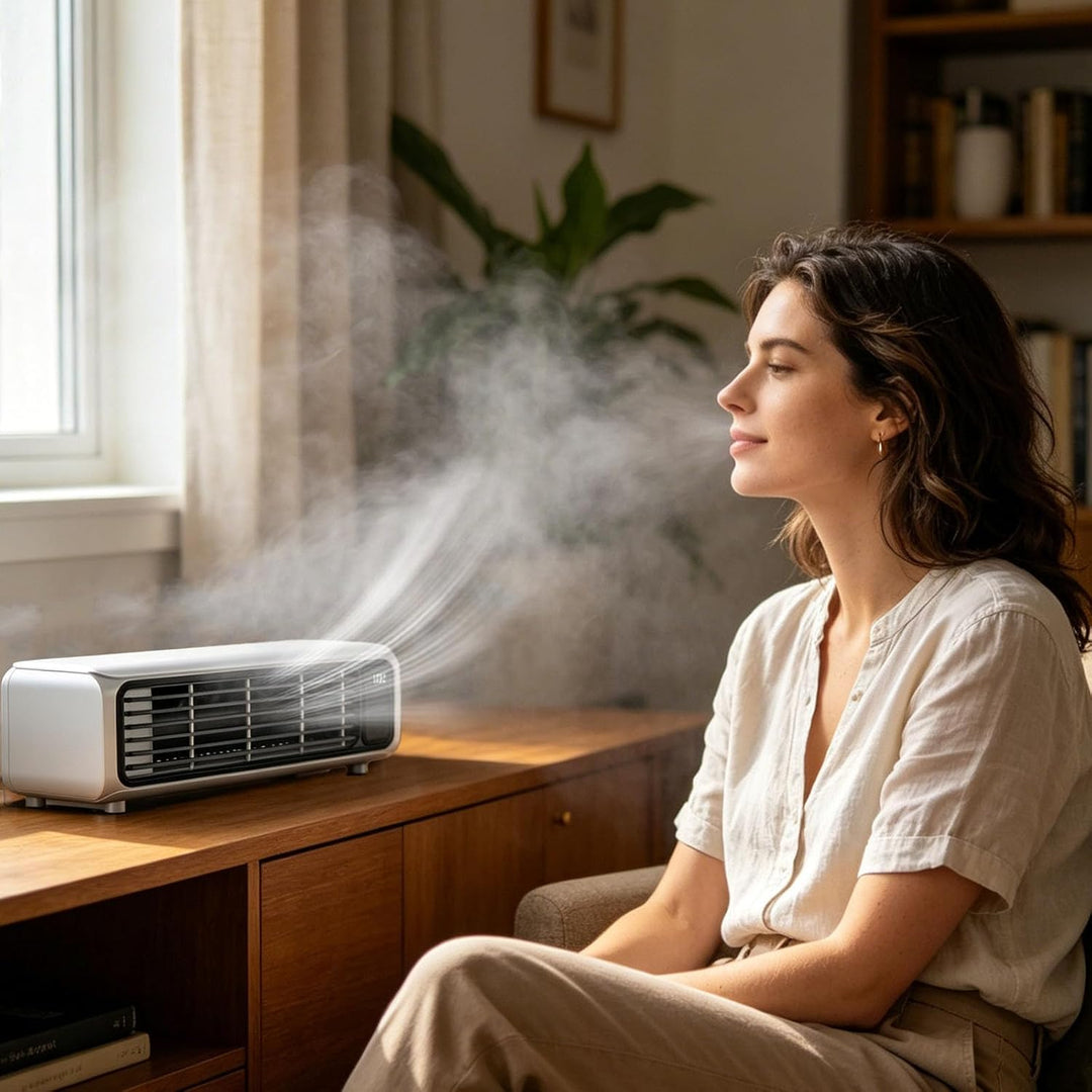 Generisch AirZuma Ventilator, Air Zuma Tragbarer Ventilator – Kompakte Bauweise, Einstellbare Lüfter