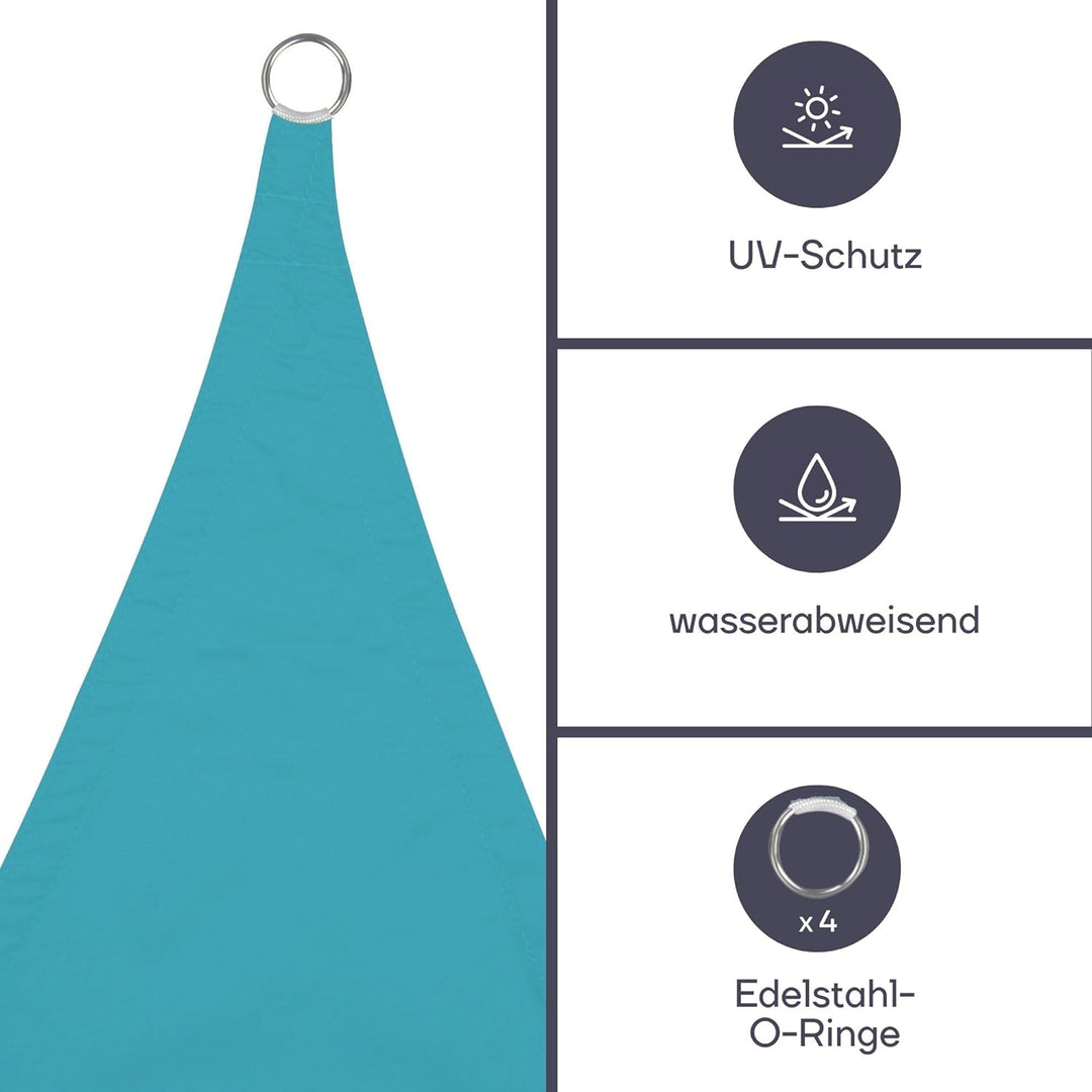 Perel GSS4430BL Sonnensegel - Rechteckig, Himmelblau, 400 x 300 x 0.2 cm, Himmelblau