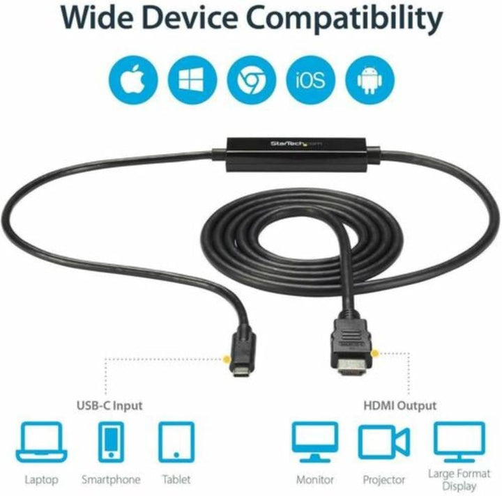 StarTech.com USB-C auf HDMI Adapterkabel - 2m - Thunderbolt 3 kompatibel - USB Type-C zu HDMI Konver