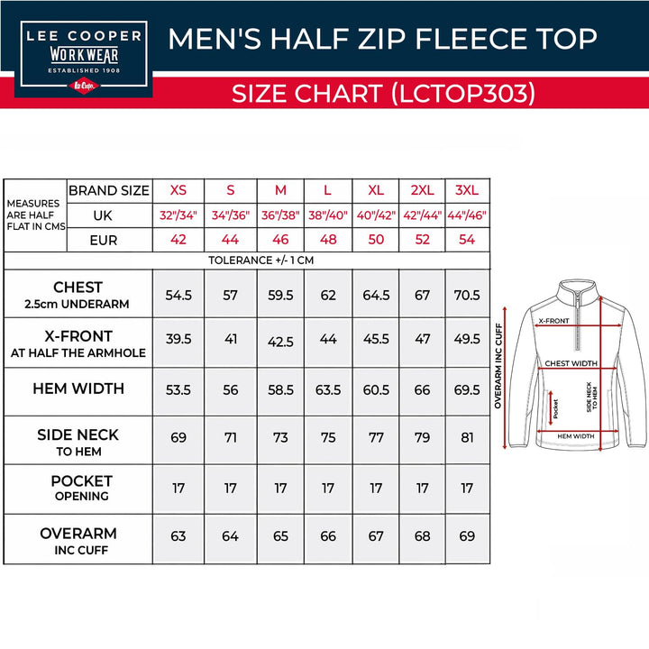 Lee Cooper Arbeitskleidung Mens Zip Neck Thermal Anti Pill Fleece Arbeit Pullover Pullover Pullover