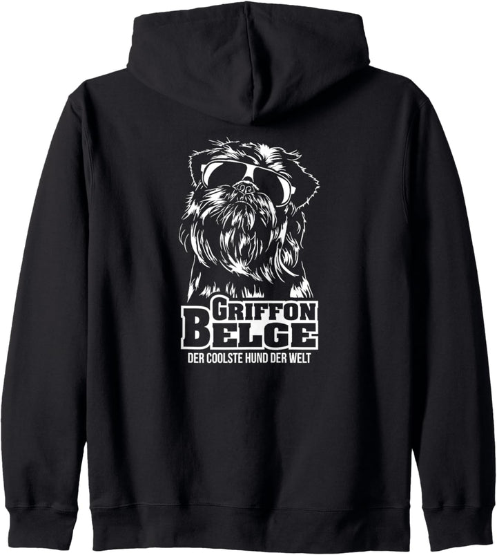 Griffon Belge cooler Hund lustiger Hundespruch Kapuzenjacke