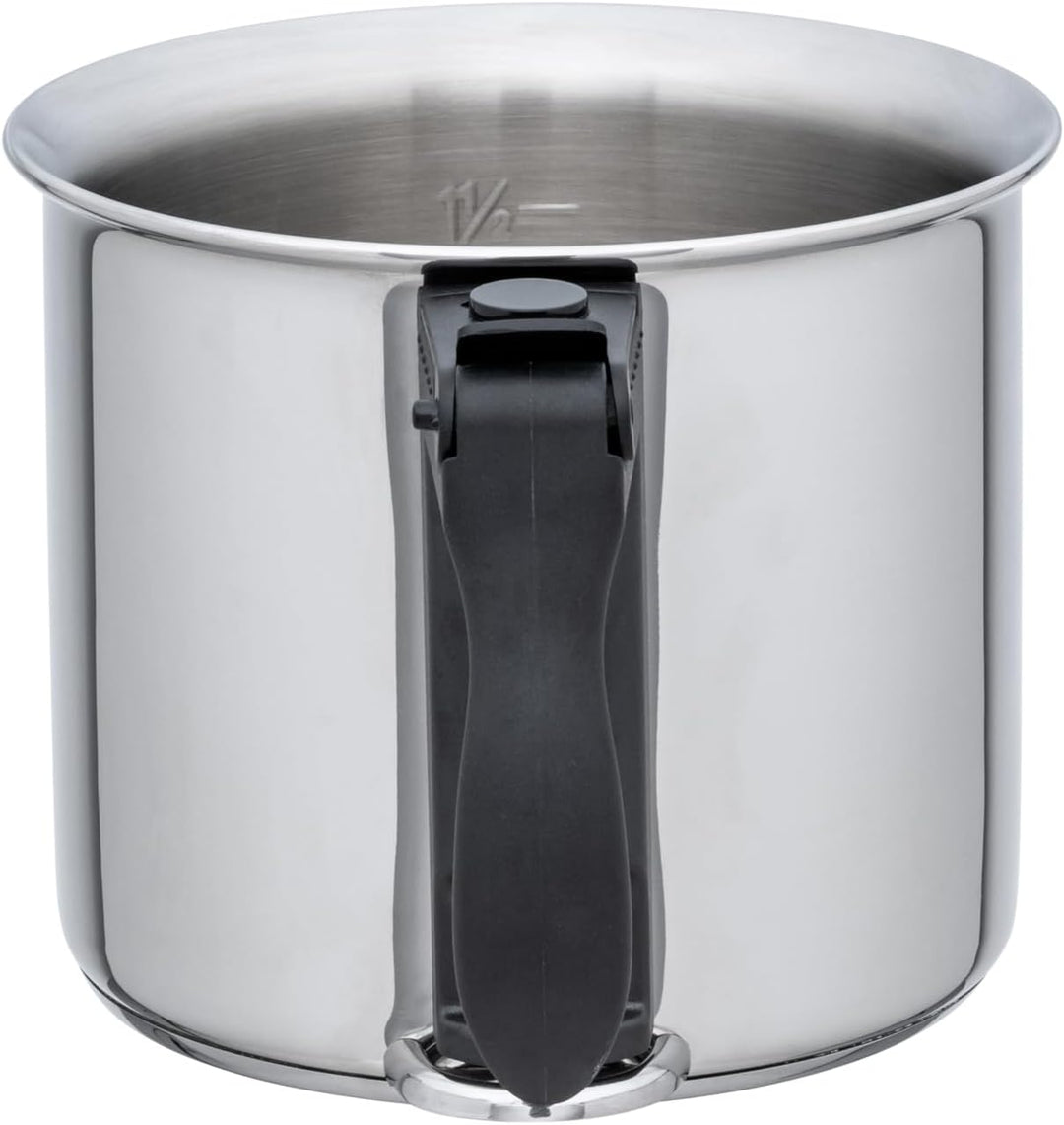 Riess 1951-043, Cristal Simmertopf, 1.5 Liter, mit Wasserstandsanzeige, 16cm Durchmesser, Edelstahl