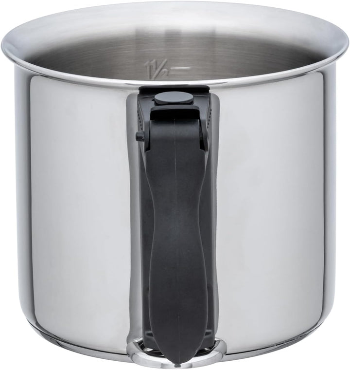 Riess 1951-043, Cristal Simmertopf, 1.5 Liter, mit Wasserstandsanzeige, 16cm Durchmesser, Edelstahl