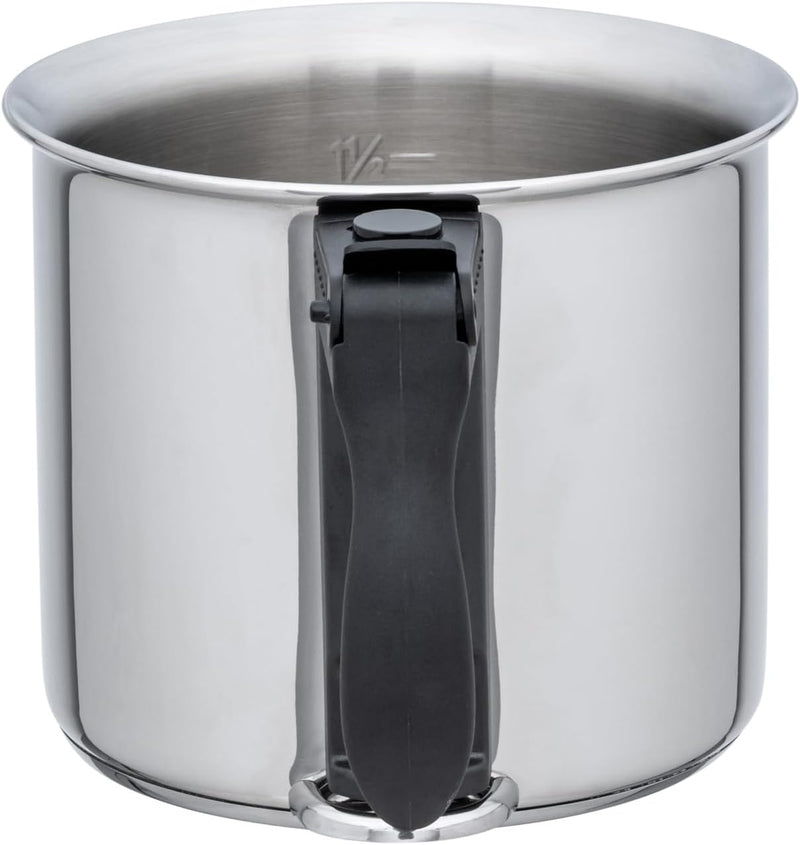 Riess 1951-043, Cristal Simmertopf, 1.5 Liter, mit Wasserstandsanzeige, 16cm Durchmesser, Edelstahl