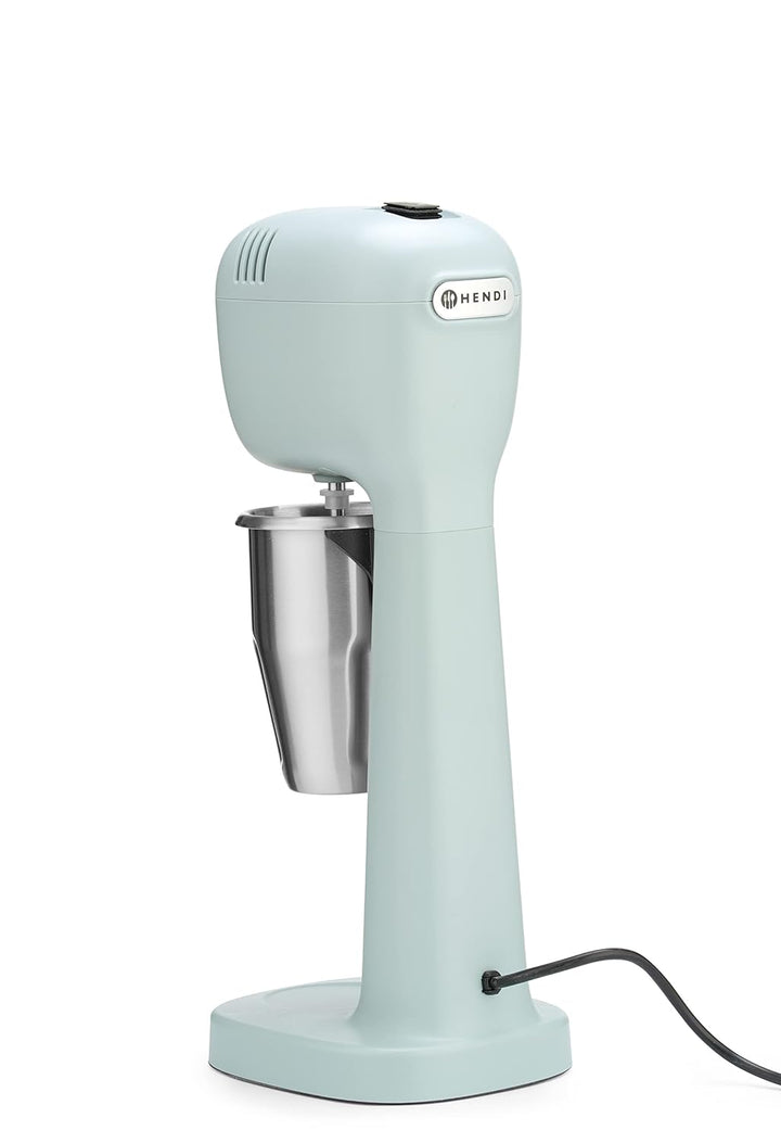 HENDI Milchshake Maker, Drink mixer, Frappés, Getränkemixer, Inkl. 2 Mixbechers (Edelstahl und Polyk