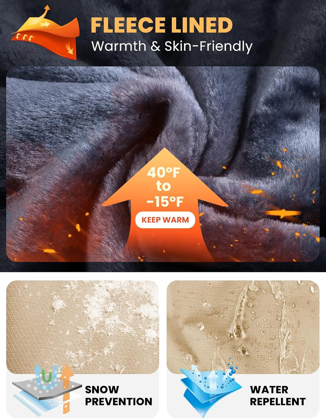 Herren Winter Fleecejacke Warm Jacke Softshelljacke Atmungsaktiv Outdoor Skijacke Winddichte Wasserd