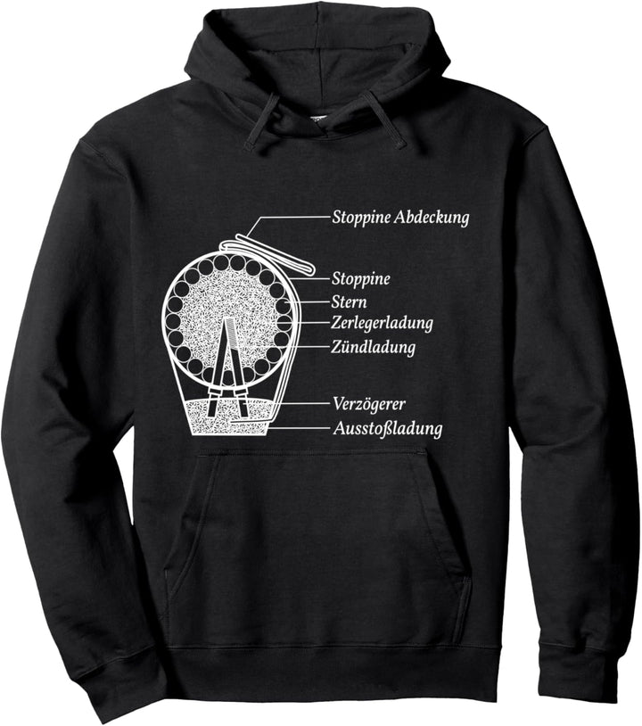 Feuerwerk Pyrotechnik Kugelbombe Pullover Hoodie