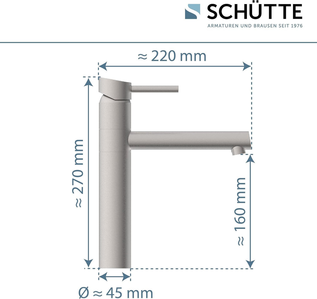 SCHÜTTE BRISTOL Spültischarmatur, Wasserhahn Küche, 360 Grad schwenkbare Spültischarmatur, Mischbatt