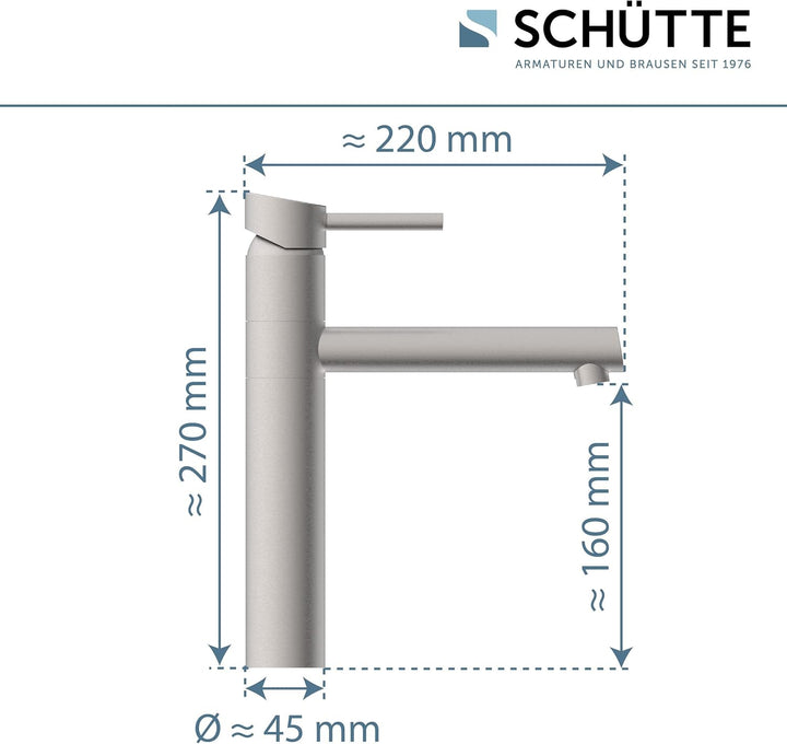 SCHÜTTE BRISTOL Spültischarmatur, Wasserhahn Küche, 360 Grad schwenkbare Spültischarmatur, Mischbatt