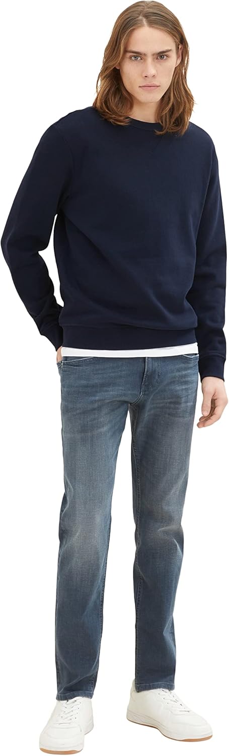 TOM TAILOR Denim Herren Pier Slim Fit Jeans 28W / 32L 10163 - Dark Stone Blue Grey Denim, 28W / 32L
