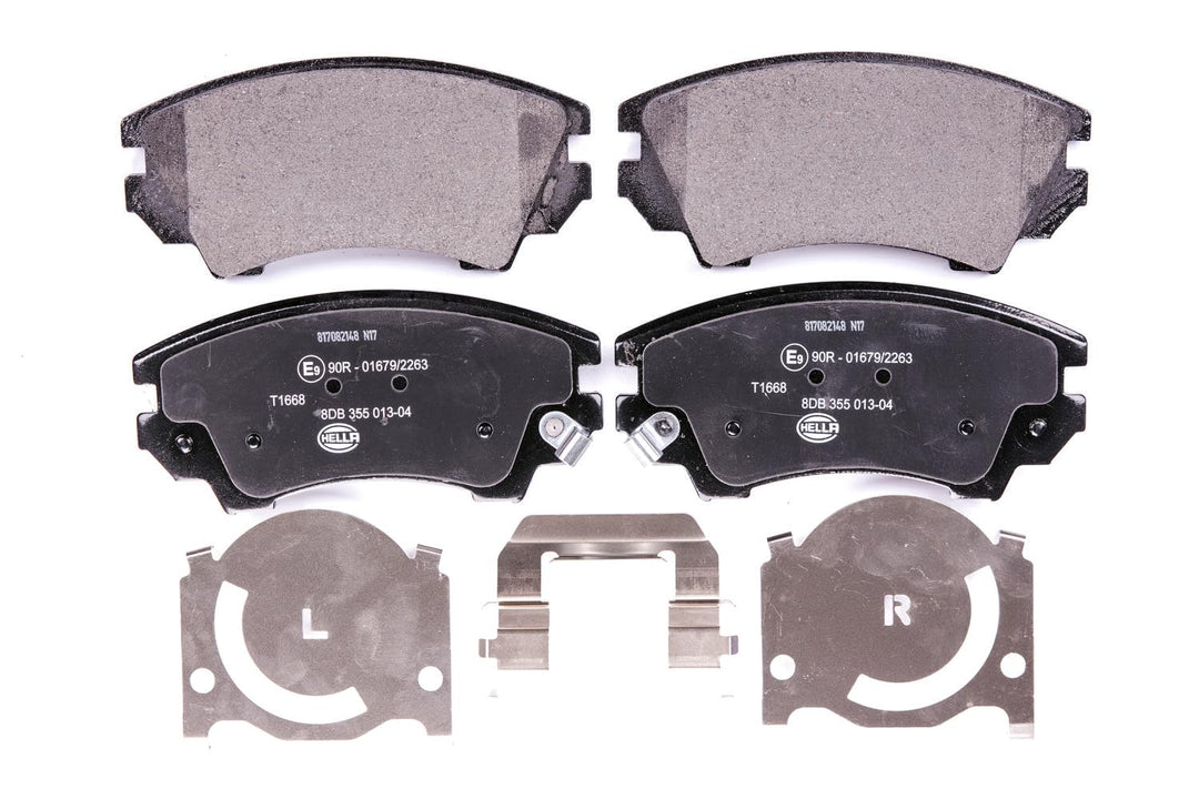 HELLA PAGID 8DB 355 013-041 Bremsbelagsatz - T1668 - Dicke/Stärke: 19.1mm - Bremssystem: Mando - mit