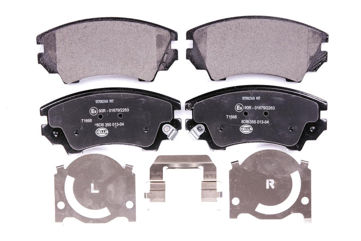 HELLA PAGID 8DB 355 013-041 Bremsbelagsatz - T1668 - Dicke/Stärke: 19.1mm - Bremssystem: Mando - mit