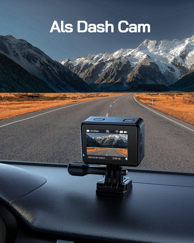 WOLFANG GA120 Action Cam 4K 20MP WiFi Kamera, Unterwasserkamera 40M Wasserdicht Kamera, 170° Weitwin