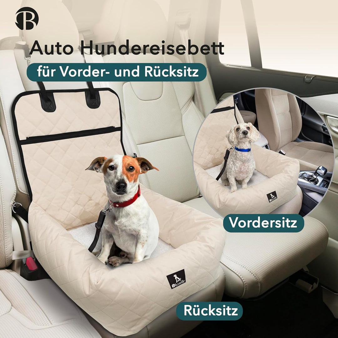 Hunde Autositz Auto Hundesitz, 2-in-1 Hundebett Hundekorb für kleine & mittelgrosse Hunde, Oxford St