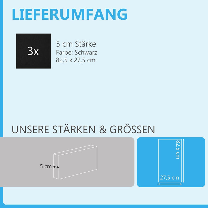 platino24 Schallabsorber COLORE aus Basotec G+ I Akustikpaneele mit Akustikfilz I 3 Wand-Paneele in