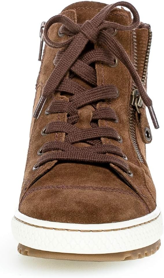 Gabor Damen Schnürstiefeletten | Frauen Schnürboots | High-Top Sneaker | Wechselfussbett | Reissvers