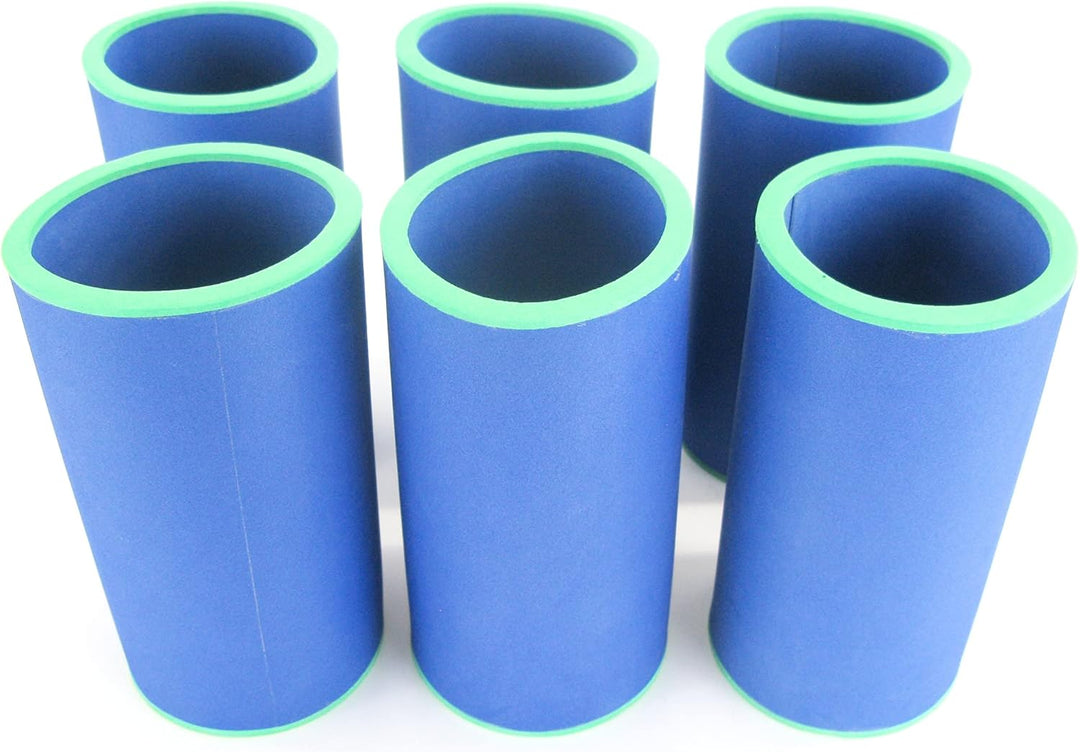 6er Set Blaue Getränkekühler 0,5l Dose - Bierkühler - Neoprenkühler - passgenau ~Dosenkühler~ für al