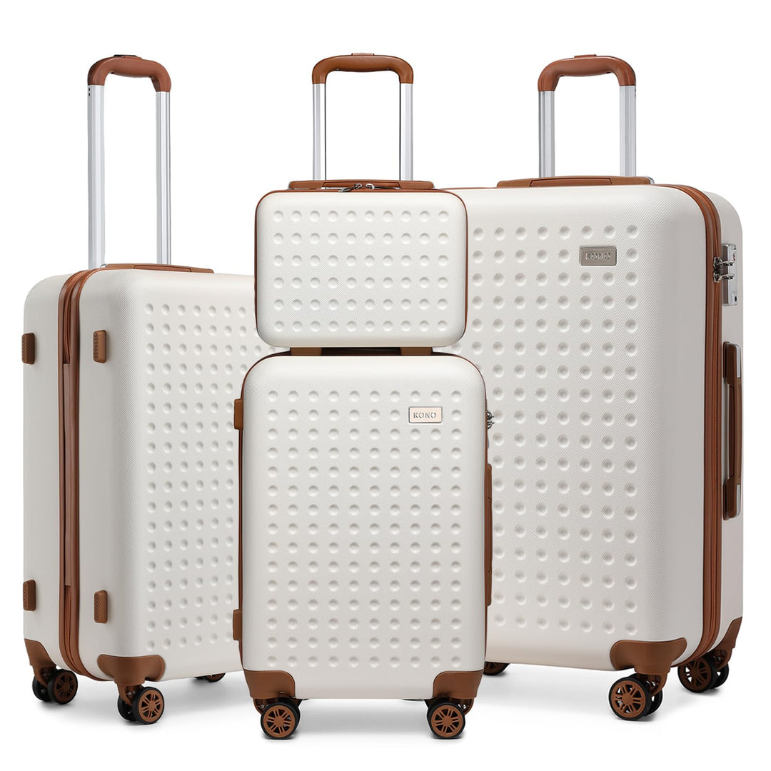 KONO Koffer Trolley Gross Hartschalenkoffer Reisekofferset Koffer Kofferset Gepäck Rollkoffer Schlos