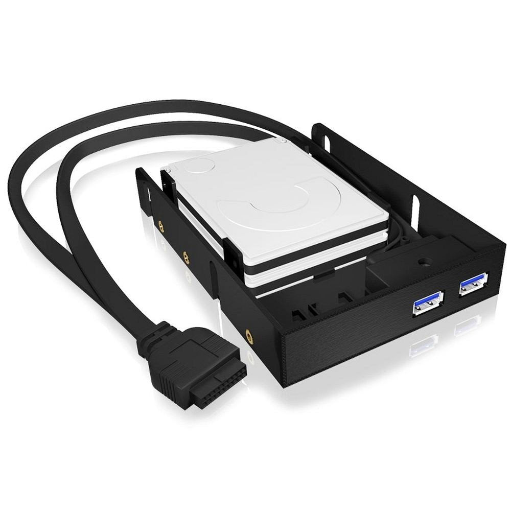 Icy Box IB-AC615 Interner 3,5" (8,9 cm) Einbaurahmen für 2x 2,5" (6,35 cm) HDD/SSD mit 2x USB 3.0 An