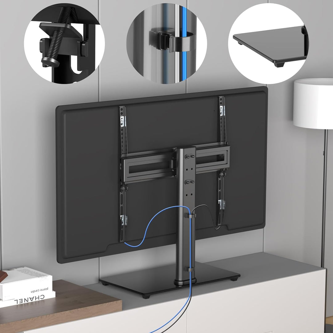 suptek TV Ständer Schwenkbar for 26-55 inch LED OLED Flat Curved Screens bis zu 50 KG, TV Stand höhe