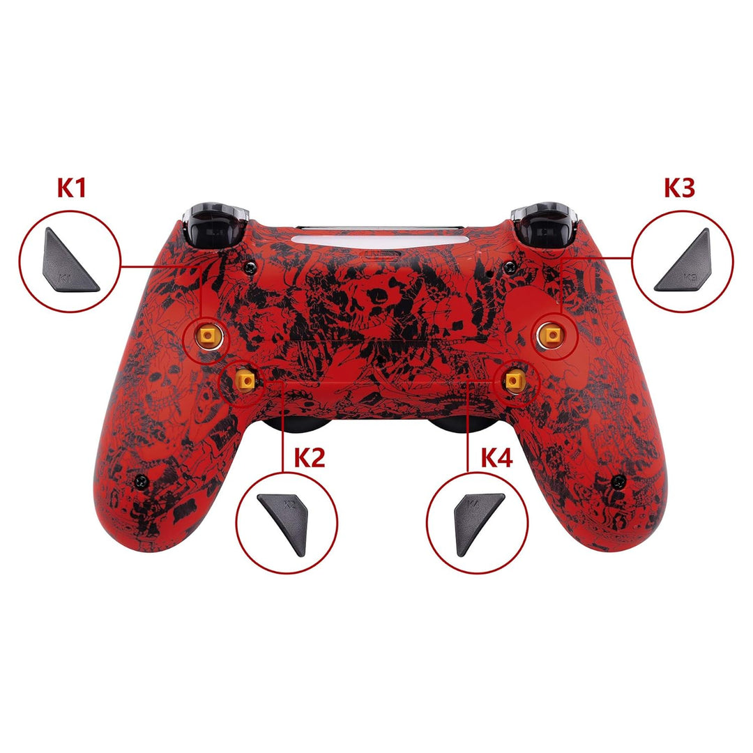 eXtremeRate Programmierbar Dawn Remap Kit für ps4 Controller, Rückseite Hülle Gehäuse Case&Upgrade-B