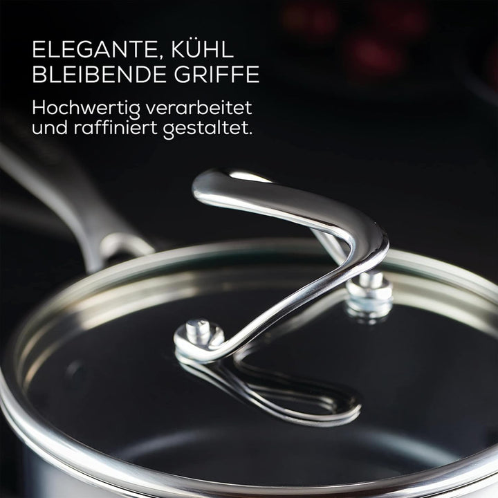 Circulon SteelShield Edelstahl Topfset Induktion 5-Teilig mit Bratpfanne, Sauteuse & Bonus Pfannenwe