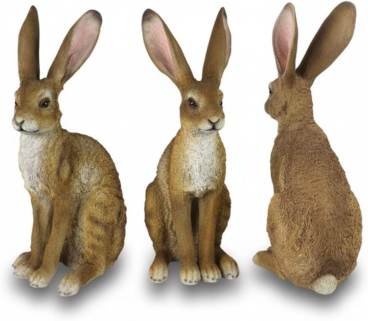 Arnusa Tierfigur Feldhase lebensgross 51cm Gartenfigur Hase Rammler Gartendekoration