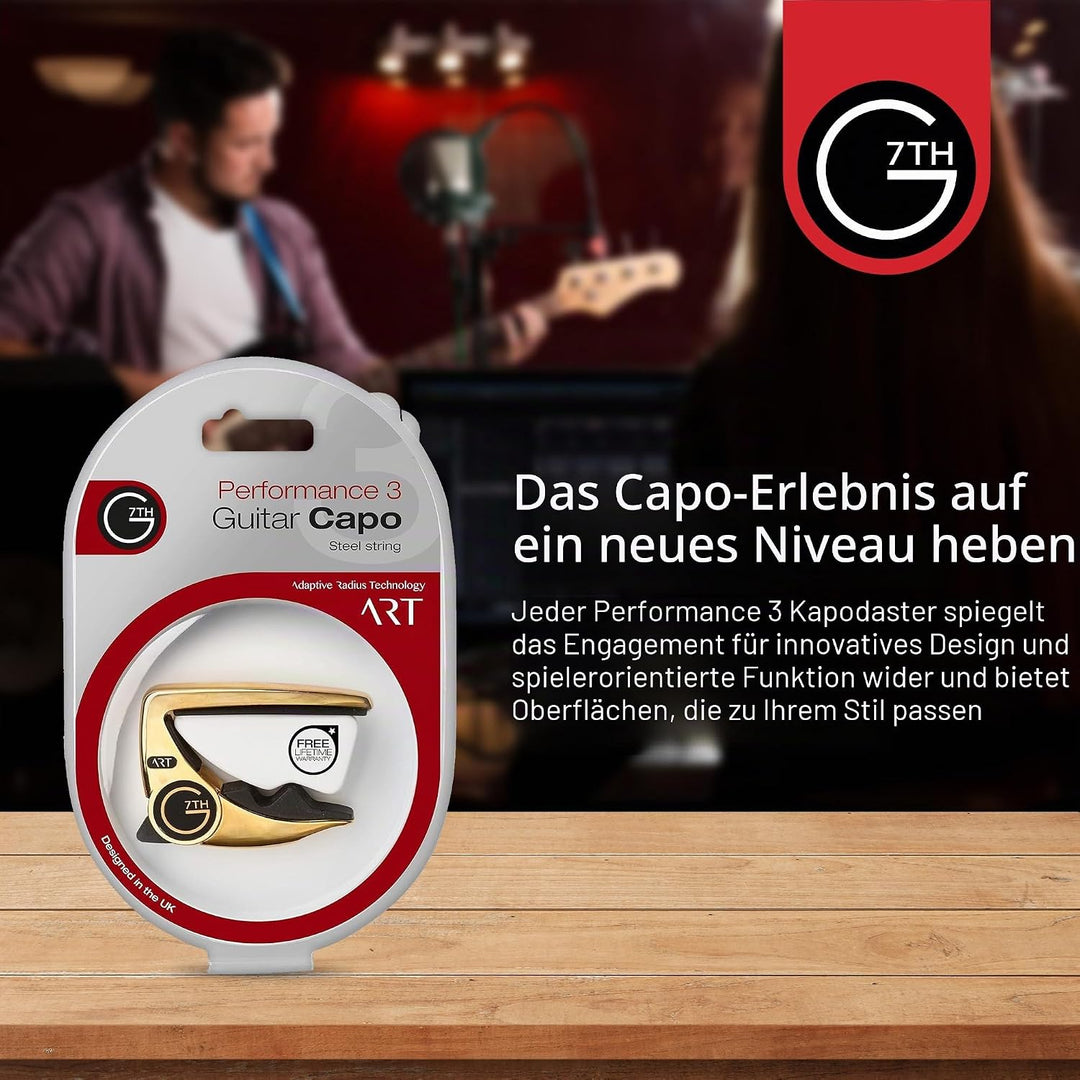 G7TH Performance 3 Kapodaster für Akustikgitarre, keltisches Gold