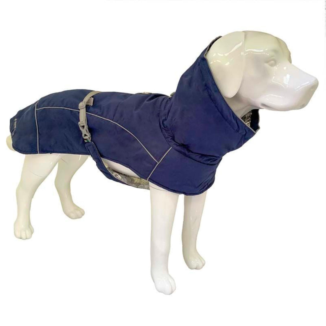 Croci Hiking Hundemantel, wasserdicht, für Hunde, gefüttert, Wintermantel, Thermofutter, K2, Blau, G