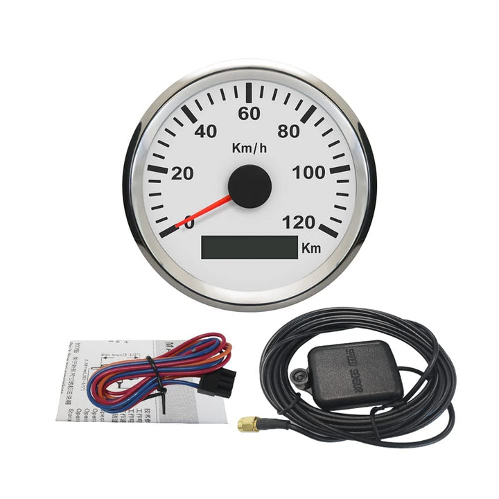 ELING GPS Tacho Kilometerzähler 120KM/H für Auto Marine UTV 85mm 12V/24V mit Hintergrundbeleuchtung