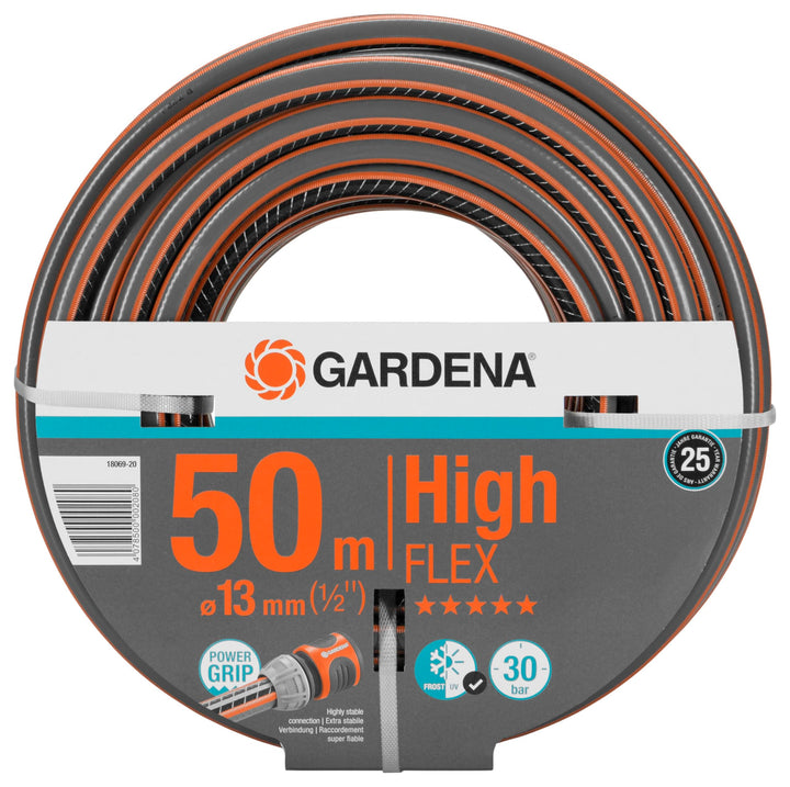 Gardena Comfort HighFLEX Schlauch 13 mm (1/2 Zoll), 50 m: Gartenschlauch mit Power-Grip-Profil, 30 b