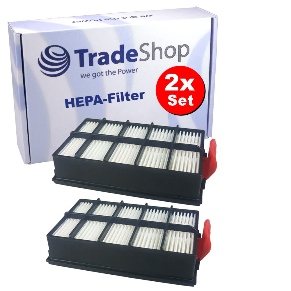 2x Trade-Shop HEPA-Filter/Allergiefilter/Staubsaugerfilter kompatibel mit Bosch Siemens Staubsaugern