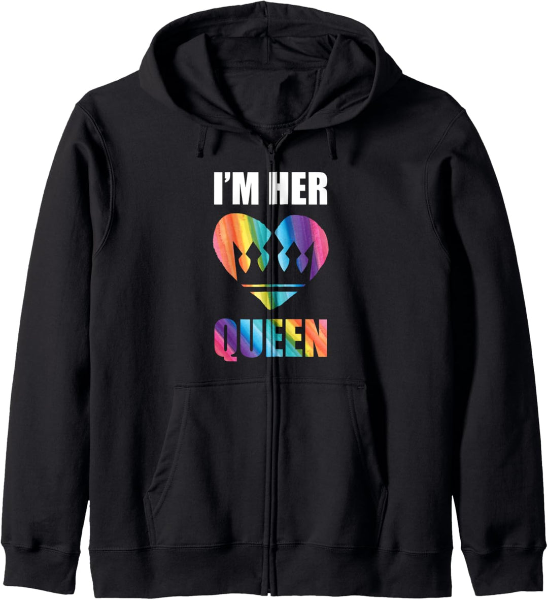 I'm Her Queen Lesbisches Bi Paar Valentinstag Geschenk Kapuzenjacke