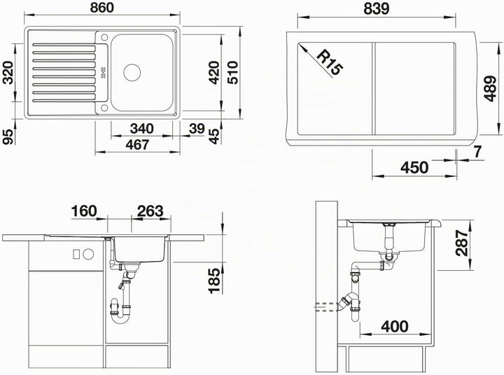 BLANCO CLASSIC Pro 45 S-IF | Edelstahl | Einbauart: Einbau von Oben &amp; Flächenbündig | reversibel | m