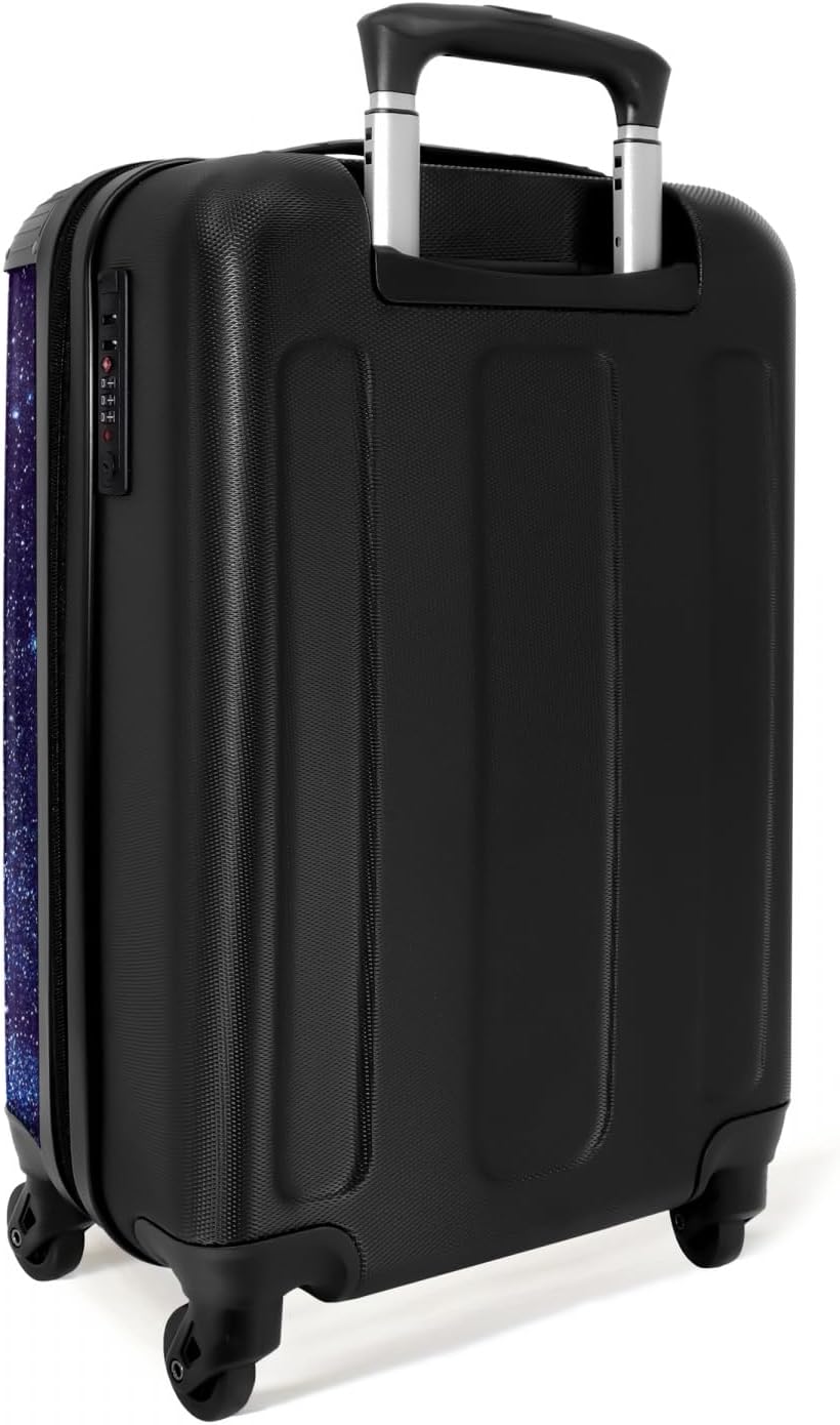 NoBoringSuitcases.com® Kinderkoffer Jungen Handgepäck Koffer Reisetasche mit Rollen Geschenk - Stern