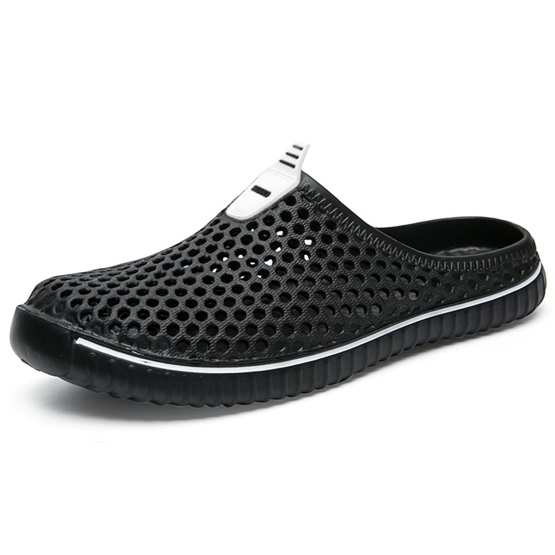 SAGUARO Clogs Pantoletten für Damen Sommer Hausschuhe Herren Aero I 36 EU Schwarz, 36 EU Schwarz
