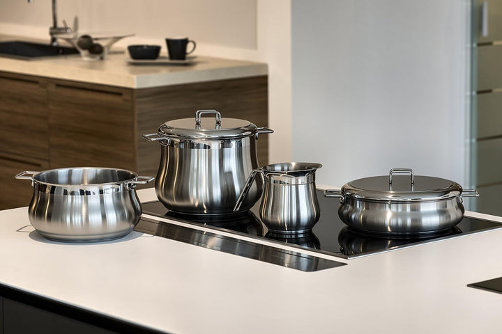 Barazzoni 001002018 Casseruola, Diametro 18 cm, Linea Tummy in Acciaio, 18/10, 18 cm