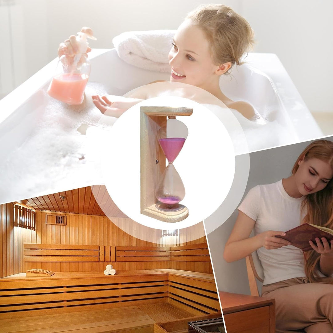 Sauna-Timer, Sand-Sanduhr | Holz 15 Minuten Sanduhr Sanduhr,Saunazubehör, Sauna-Sanduhr für Kinder,