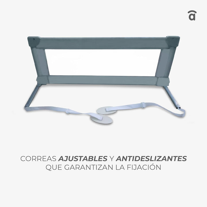 ASALVO 11824 Bettgitter, 90 X 143.50 cm, grau, Grau