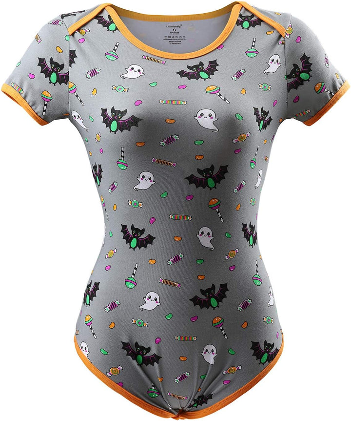 LittleForBig Baumwolle Strampler Onesie Pyjamas Bodysuit - Zucker Fledermaus XS Grau, XS Grau