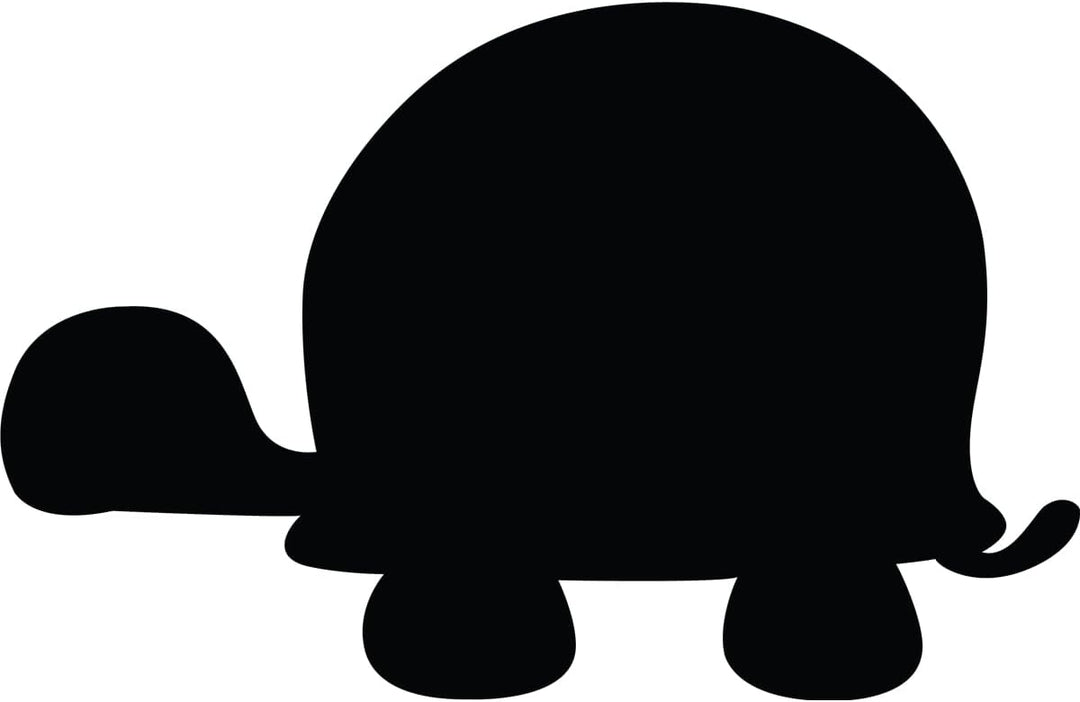 Ambiance Sticker Kreidetafel – Wandsticker, selbstklebend, abwischbar – Silhouette Schildkröte I – H