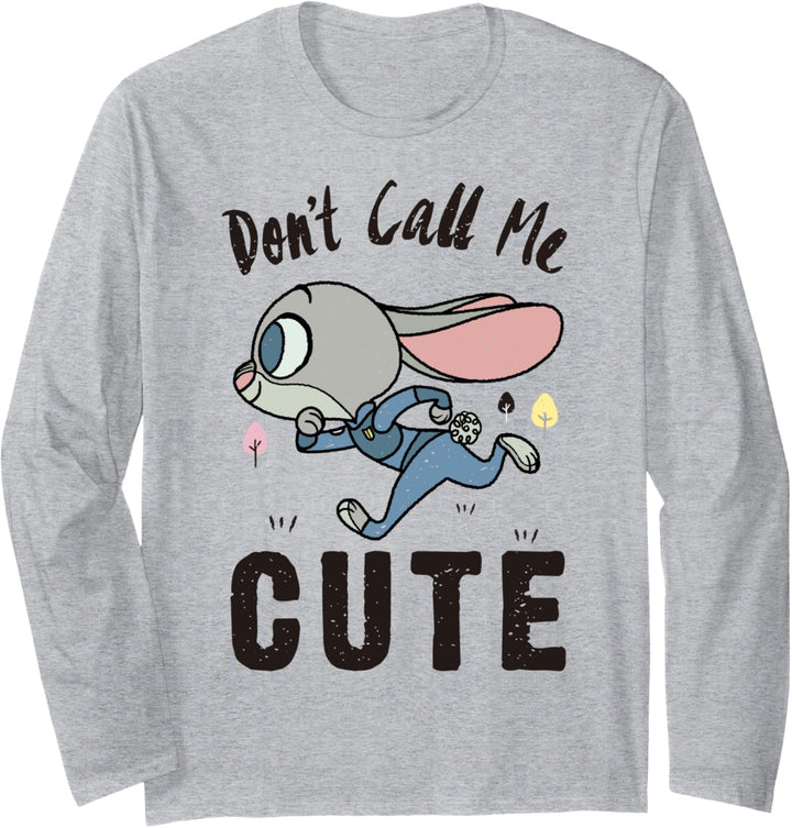 Disney Zootopia Judy Hopps Don't Call Me Cute Langarmshirt