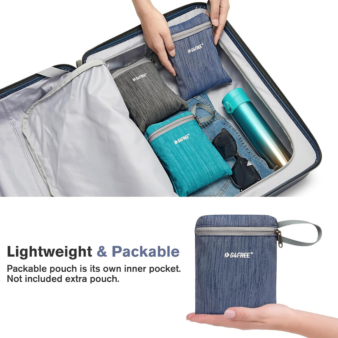 G4Free 10/15/20L Faltbarer Rucksack Klein, Wanderrucksack Leicht, Tagesrucksack Damen Herren für Wan