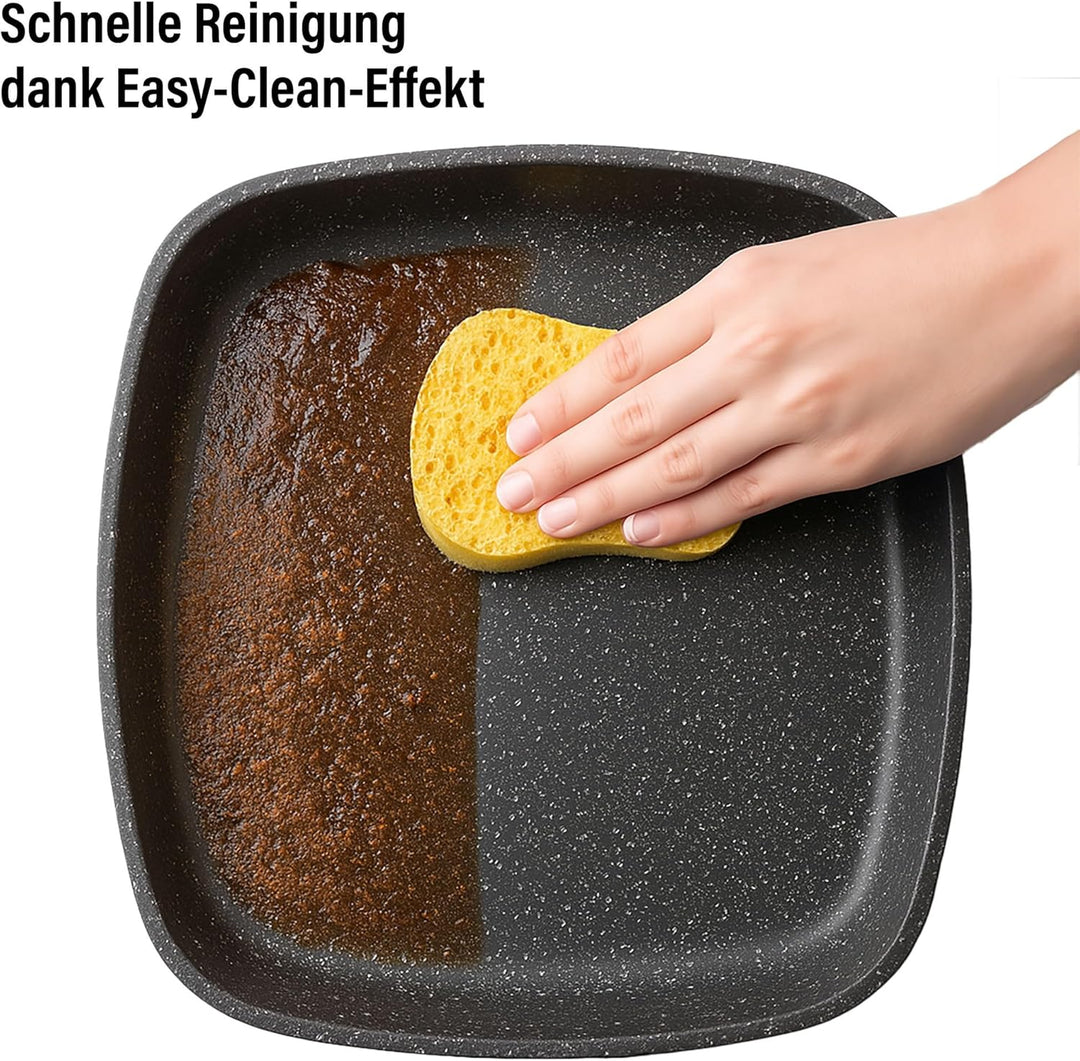 STONELINE® Grillpfanne 16 x 16 cm, mit 2 Ausgüssen 16 cm Classic, 16 cm Classic