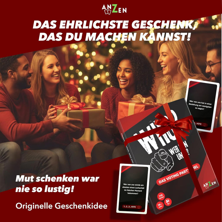 WHO? WER VON Uns? - Das Voting Partyspiel | Kartenspiel | Wer würde eher Abstimmung | Findet heraus,