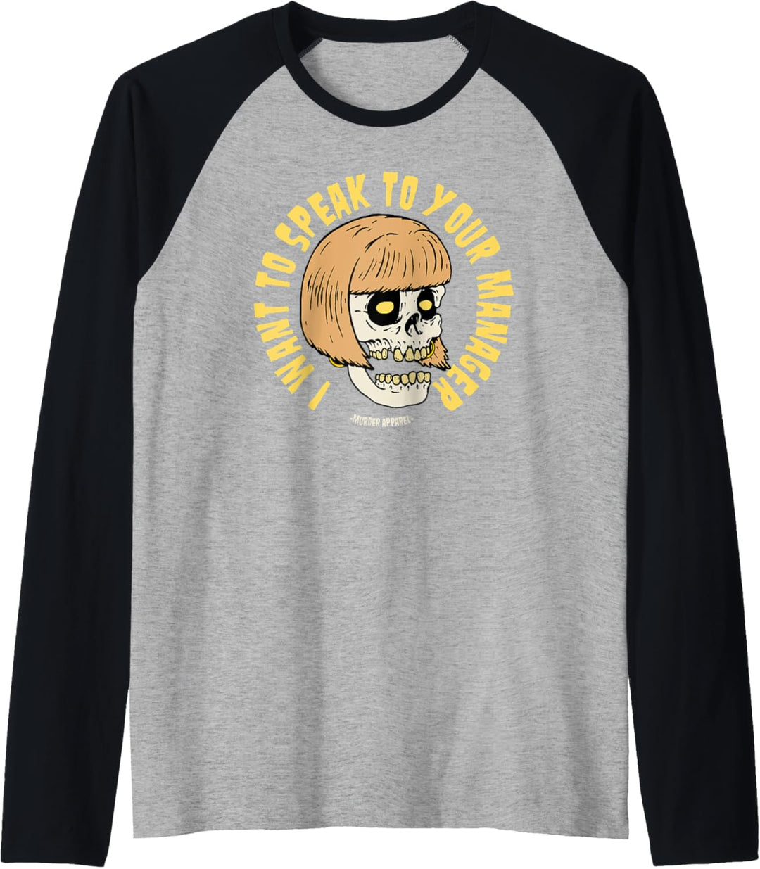 Karen Skull Goth Manager Raglan