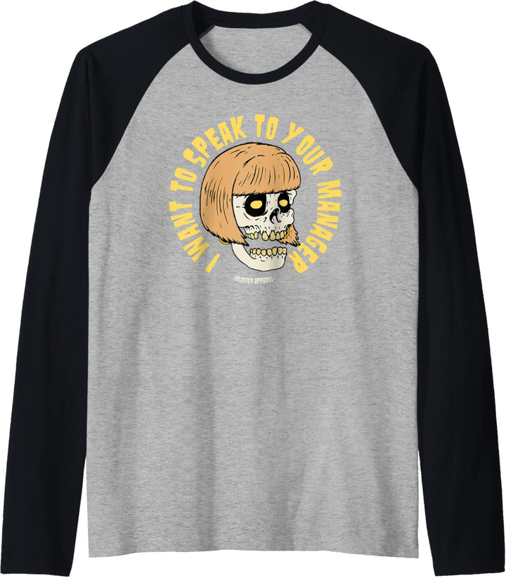 Karen Skull Goth Manager Raglan