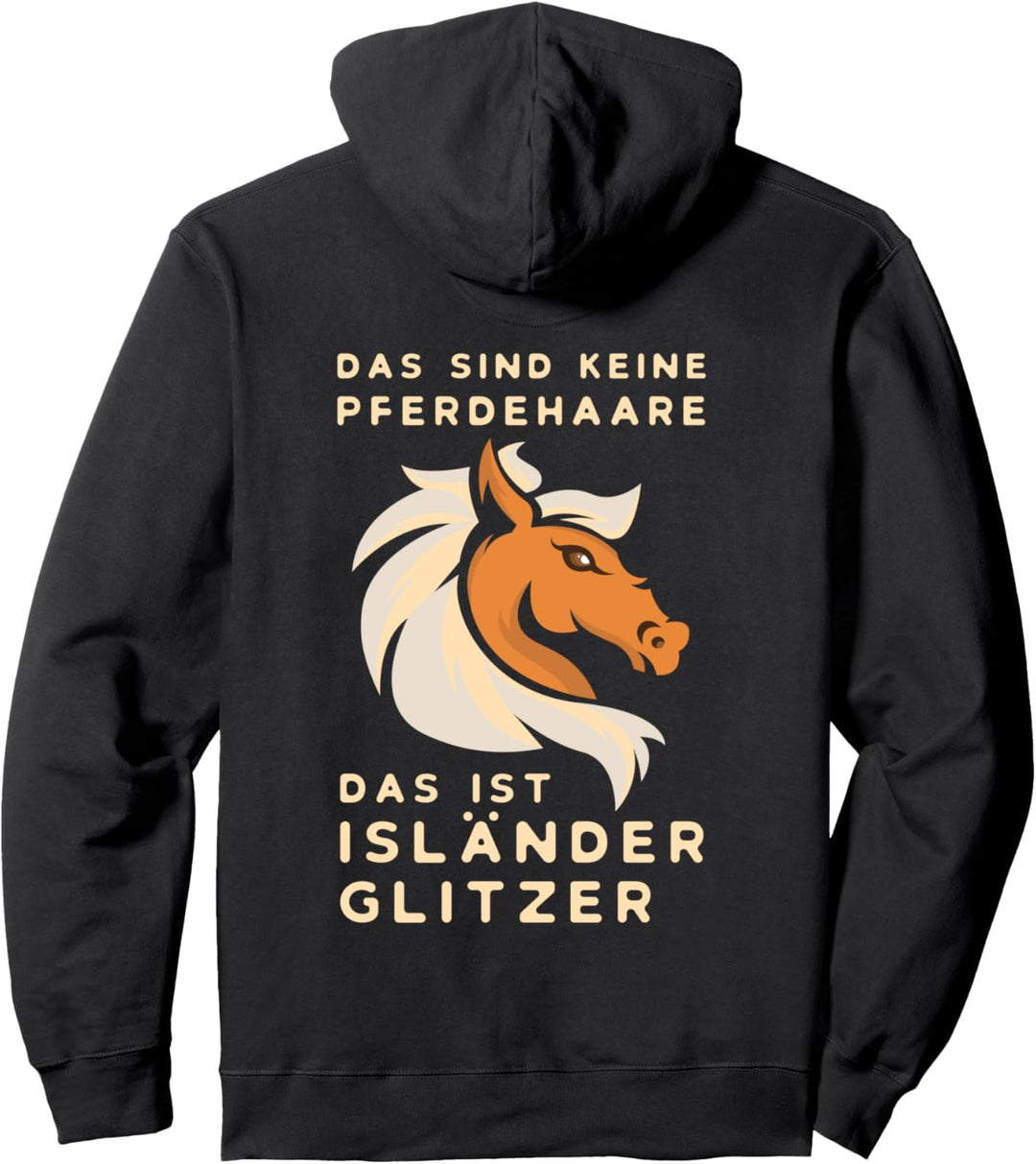 Islandpferd Isländer Island Pony Keine Pferdehaare Glitzer Pullover Hoodie